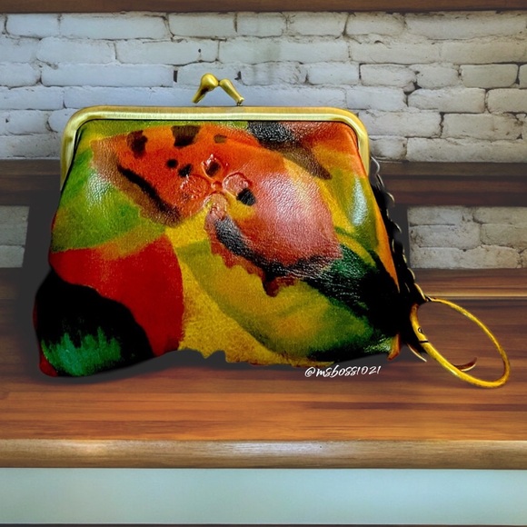 Patricia Nash Handbags - Patricia Nash Borse Leather Coin Purse in Watercolor Butterfly NWT